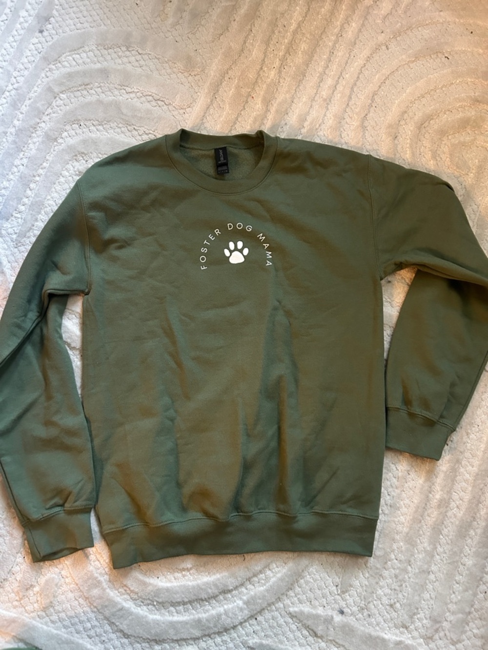 Foster Dog Mama Crewneck Sweatshirt - Sage Green